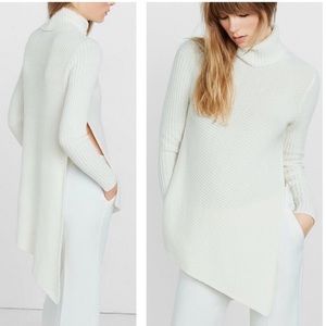 Express turtleneck assymmetrical slit tunic